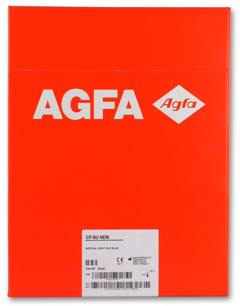 Медична рентгенiвська плiвка в аркушах Agfa CP-BU M NIF 30x40 №100 аркушів